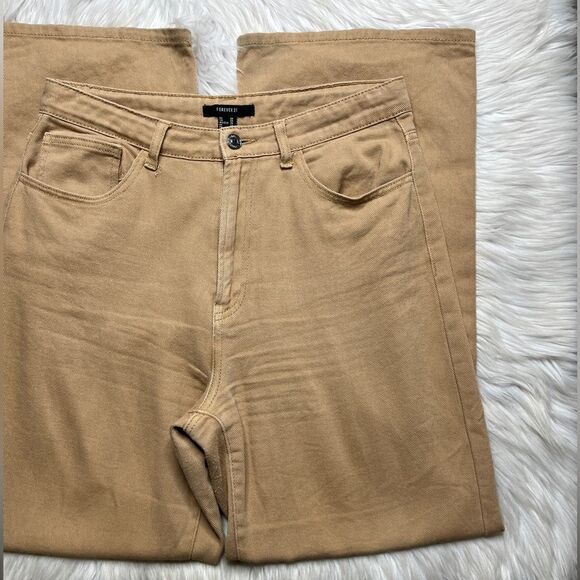 Forever 21 Wide Straight Leg Grunge Jeans Brown Size 29 - Picture 8 of 8
